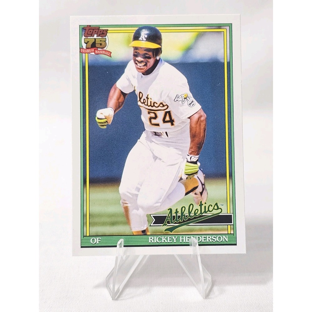 2026 Topps Series 1 1991 Topps #T91-52 Rickey Henderson Oakland Athletics NY HOF